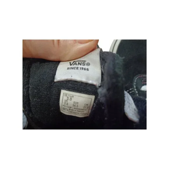 Vans Sk8 Hi Shoe Youth Sz 3 Black & White 500714 Off The Wall Sneaker High Top - Picture 4 of 8